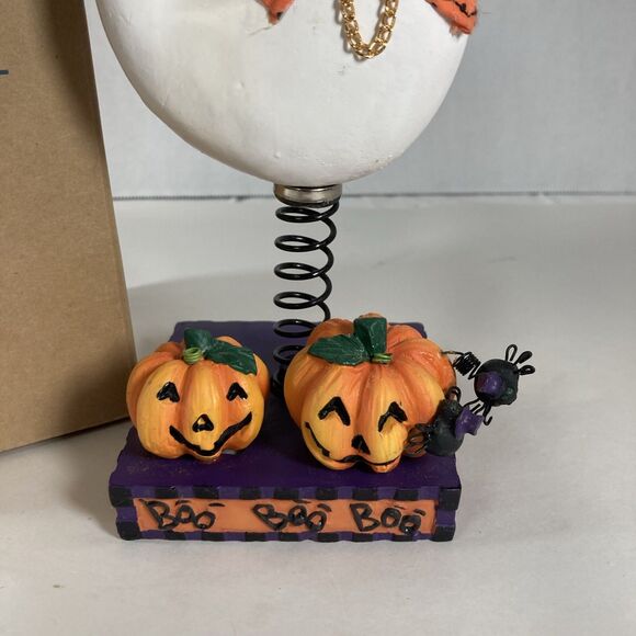 Avon Halloween Ghost Standee Wobbler on Spring with Box 2002 Gift Collection Vtg - Picture 8 of 11